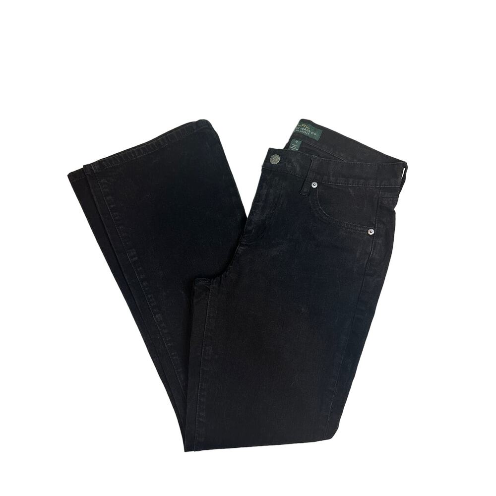 Ralph Lauren Flare Bootcut Black Stone Wash Denim Womens Jeans Size 10